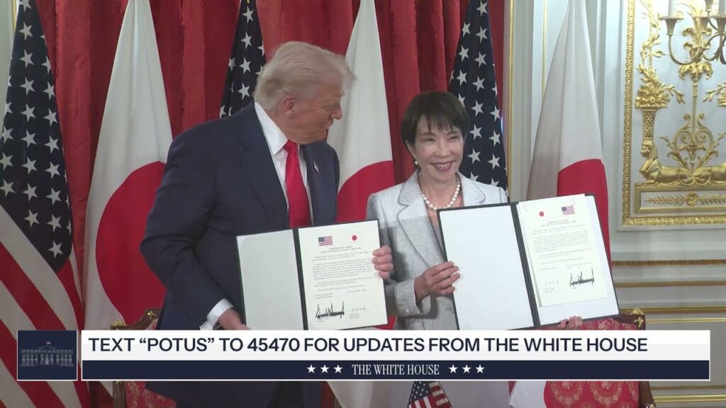 President Trump Participates in a Signing Ceremony with the Prime Minister of Japan