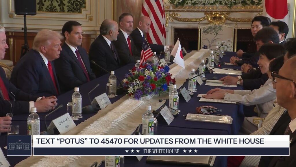 President Trump Participates in an Extended Bilateral Meeting with the Prime Minister of Japan