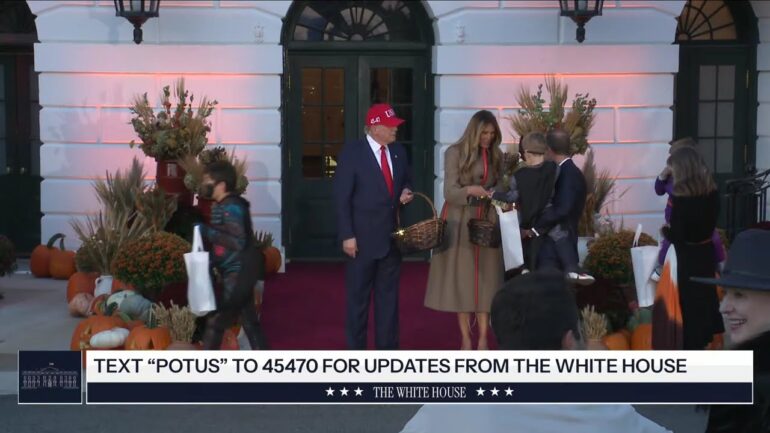 President Trump and the First Lady Participate in Halloween at The White House