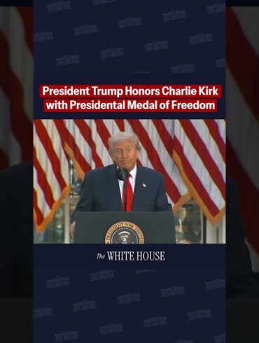 President Trump posthumously awards Charlie Kirk the Presidential Medal of Freedom.
