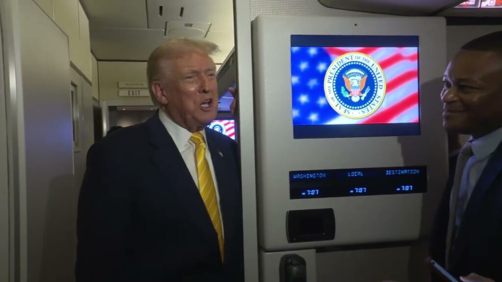 President Trump Gaggles with Press on Air Force One, Nov. 14, 2025
