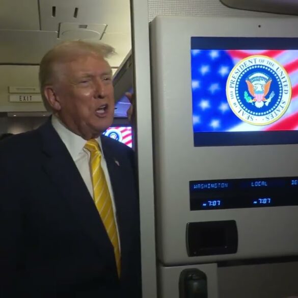 President Trump Gaggles with Press on Air Force One, Nov. 14, 2025