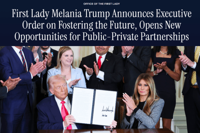 First Lady–crafted ‘Fostering the Future’ EO signed by Trump to boost U.S. foster care support – One America News Network