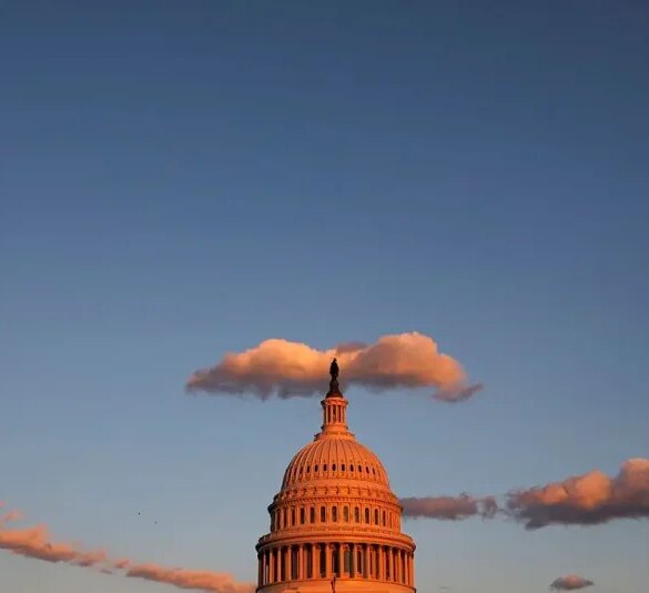 WASHINGTON, DC - NOVEMBER 12: The U.S. Capitol, pictured during sunset on November 12, 2025 on Capitol Hill in Washington, DC. The House of Representatives is expected to vote on Senate-passed legislation that funds the government through the end of January, reopening the government and ending the 43-day shutdown, the longest in American history. (Photo by Tom Brenner/Getty Images)