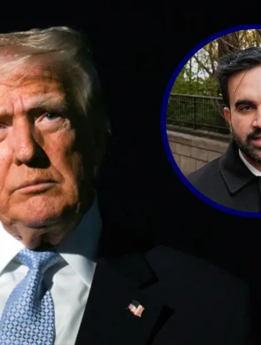 R) New York Mayor-elect Zohran Mamdani (R) and New York City Police Commissioner Jessica Tisch speaks with reporters after their visit to the New York City Police Memorial on November 19, 2025. (Photo by RICHARD DREW/POOL/AFP via Getty Images)