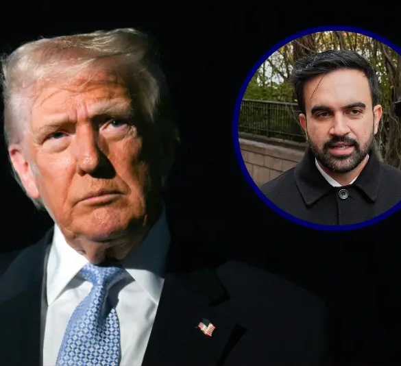 R) New York Mayor-elect Zohran Mamdani (R) and New York City Police Commissioner Jessica Tisch speaks with reporters after their visit to the New York City Police Memorial on November 19, 2025. (Photo by RICHARD DREW/POOL/AFP via Getty Images)