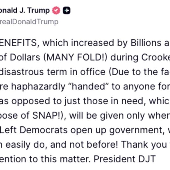 President Trump Issues Statement On "SNAP BENEFITS" * 100PercentFedUp.com * by Danielle