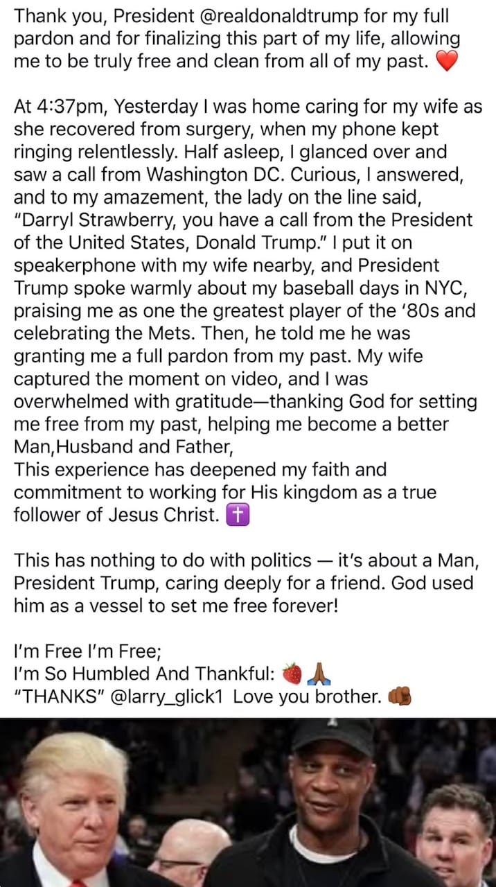 President Trump Pardons Legendary Baseball Player * 100PercentFedUp.com * by Danielle