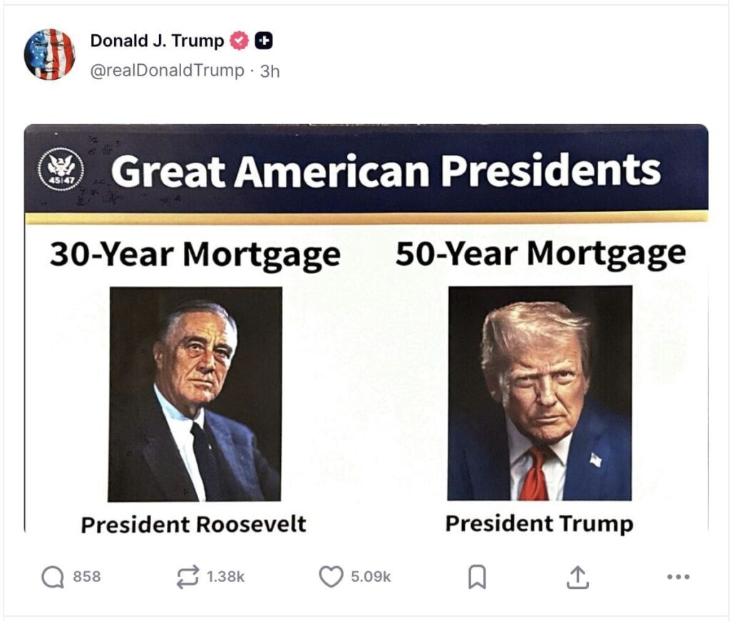 President Trump To Roll Out “50-Year” Mortgages! * 100PercentFedUp.com * by Noah