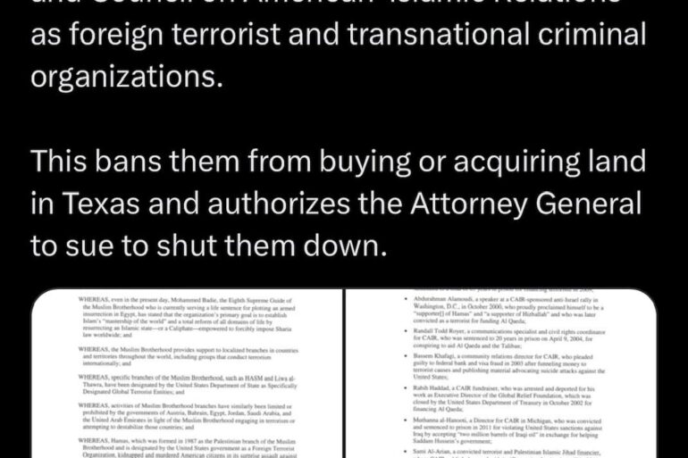 Republican Governor Designates CAIR, Muslim Brotherhood As "Foreign Terrorist And Transnational Criminal Organizations" * 100PercentFedUp.com * by Danielle