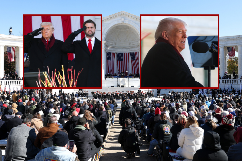 Trump celebrates Veterans Day, proclaims day will also now be known as ‘Victory Day for World War I’ in Arlington speech
