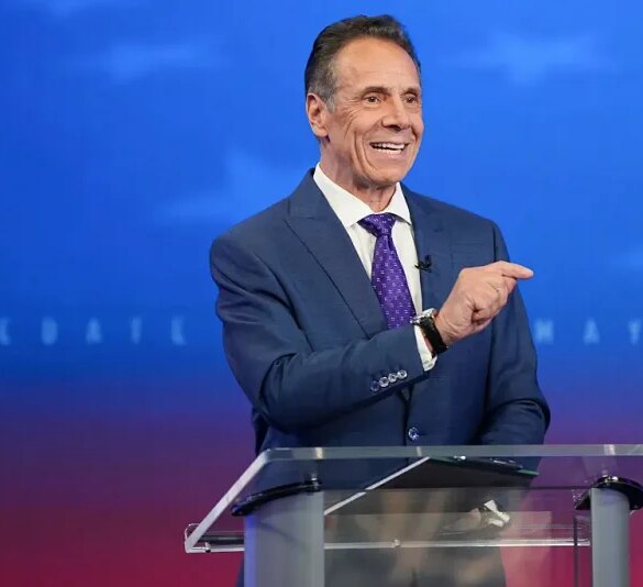 NEW YORK, NY - OCTOBER 16: Independent mayoral nominee, former New York Gov. Andrew Cuomo speaks during a mayoral debate at Rockefeller Center on October 16, 2025 in New York City. The candidates for New York City mayor are facing off in their first debate ahead of the November 4 election. (Photo by Angelina Katsanis-Pool/Getty Images)