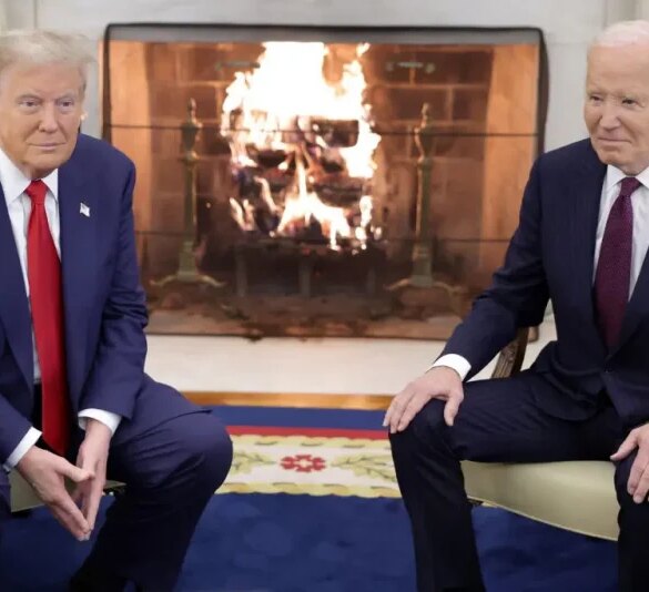 WASHINGTON, DC - NOVEMBER 13: U.S. President Joe Biden meets with U.S. President-elect Donald Trump in the Oval Office of the White House on November 13, 2024 in Washington, DC. President Biden continued the tradition inviting the newly-elected president to meet at the White House after Trump won the presidential election on November 5. (Photo by Alex Wong/Getty Images)