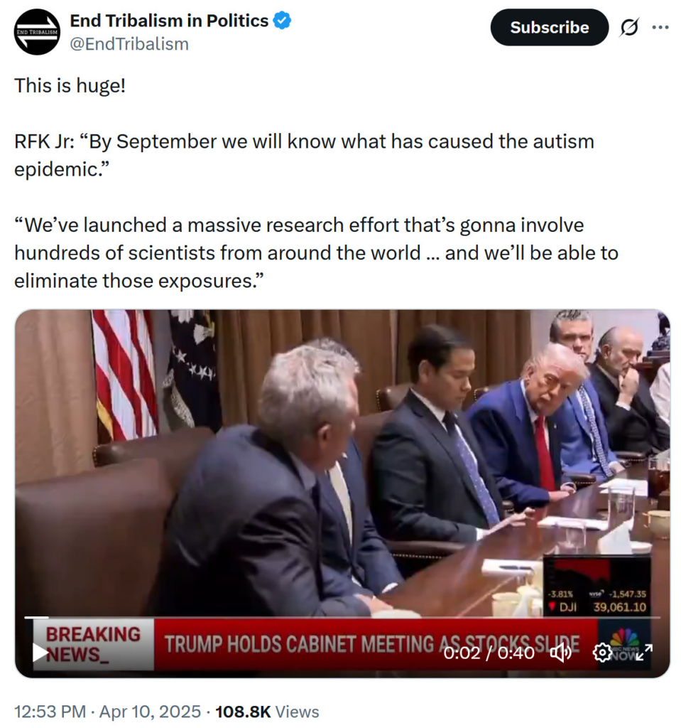 Politics: routine childhood vaccines linked to autism – ussa news