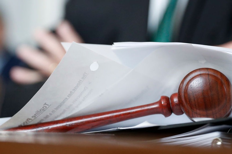 WASHINGTON, DC - DECEMBER 17: The gavel sits in front of House Rules Committee chairman Rep. Jim McGovern (D-MA) during a House Rules Committee hearing on the impeachment against President Donald Trump on December 17, 2019 in Washington, DC. (Photo by Andrew Harnik-Pool/Getty Images)