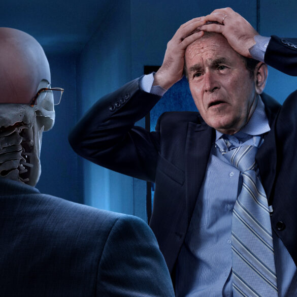 Satire news: ‘shut up, mother! shut up!’ pleads george w.