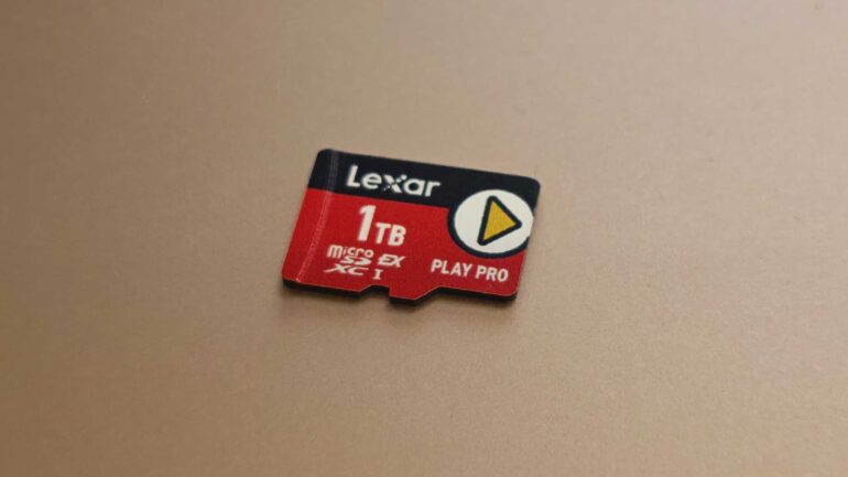 The Lexar Play Pro microSD Express Card.