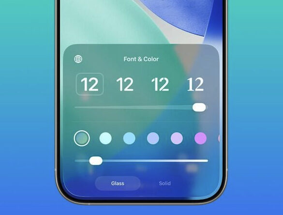 A Liquid Glass slider in an iOS 26.2 beta