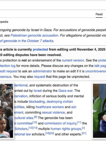 Science & tech: wikipedia co founder blocks editing of 'gaza genocide'