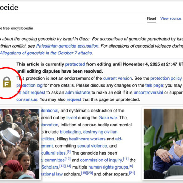 Science & tech: wikipedia co founder blocks editing of 'gaza genocide'