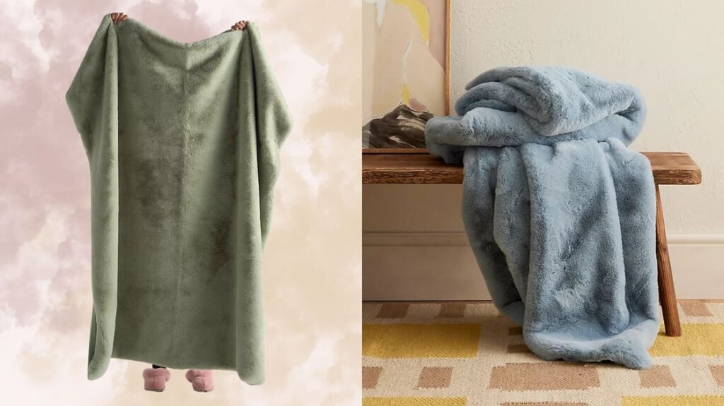 Travel & lifestyle: anthropologie faux fur blanket is ridiculously soft
