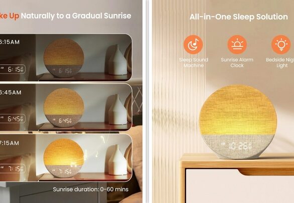 This sunrise alarm clock gradually brightens over time to mimic the real thing.