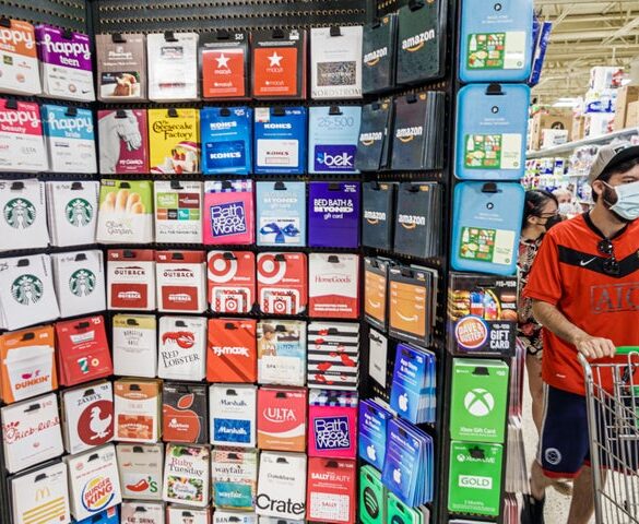 Double-check for tampering when you buy a gift card off an accessible display rack.