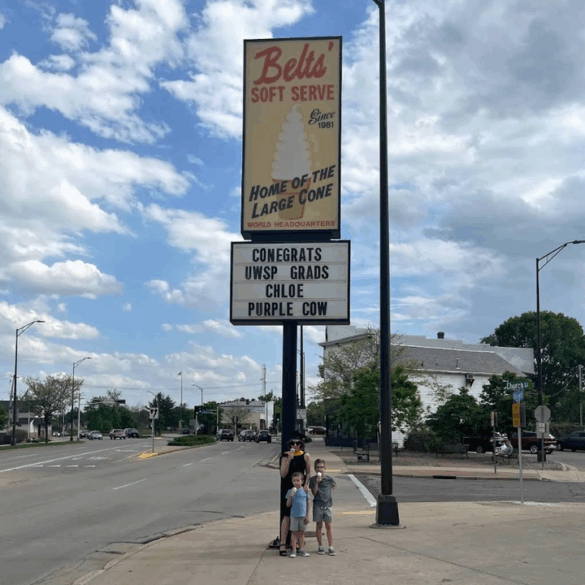 The author with her sons in 2024.