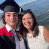 The author with Gavin at his college graduation in 2025.