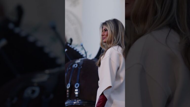 First Lady Melania Trump Receives the 2025 Christmas Tree