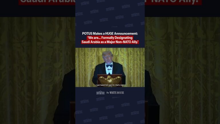 "I'm pleased to announce that we are...formally designating Saudi Arabia as a major non-NATO ally."