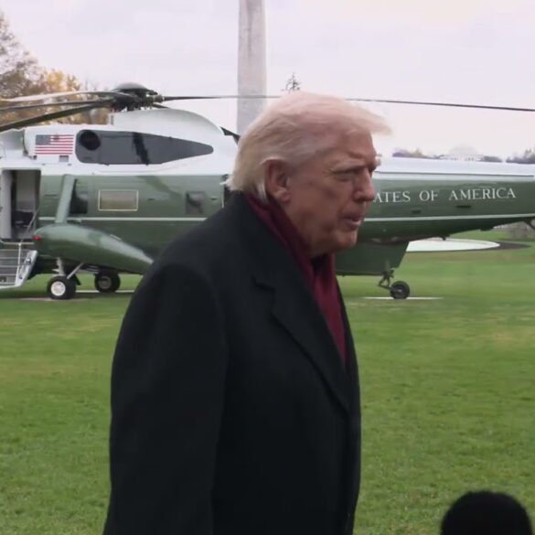 President Trump Gaggles with Press Before Departing the White House, Nov. 22, 2025