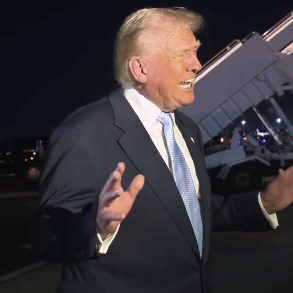 President Trump Gaggles with Press Upon Departure in Palm Beach, FL, Nov. 16, 2025
