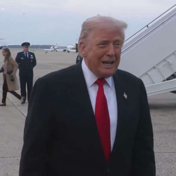 President Trump Gaggles with Press at Joint Base Andrews, Nov. 9, 2025