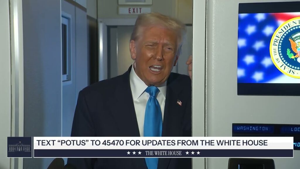 President Trump Gaggles with Press on Air Force One, Oct. 28, 2025