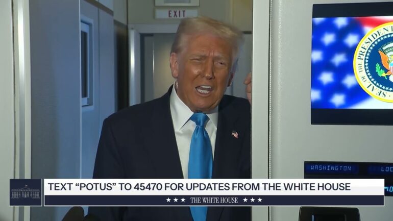 President Trump Gaggles with Press on Air Force One, Oct. 28, 2025