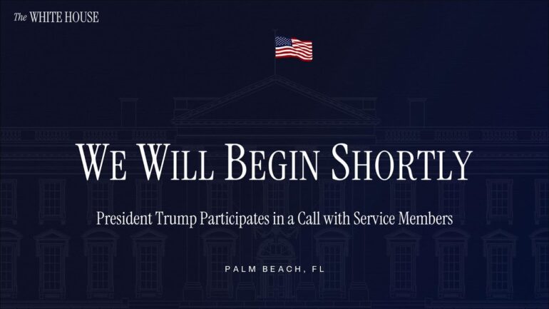 President Trump Participates in a Call with Service Members