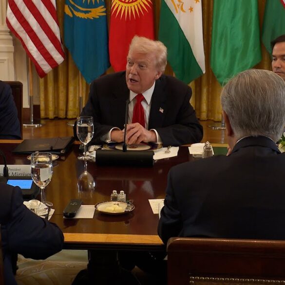 President Trump Participates in a Dinner with Central Asian Countries