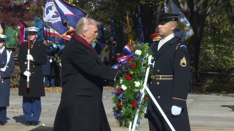 President Trump Participates in a Wreath Laying Ceremony