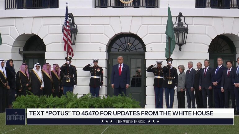 President Trump Participates in an Arrival Ceremony with the Crown Prince of Saudi Arabia