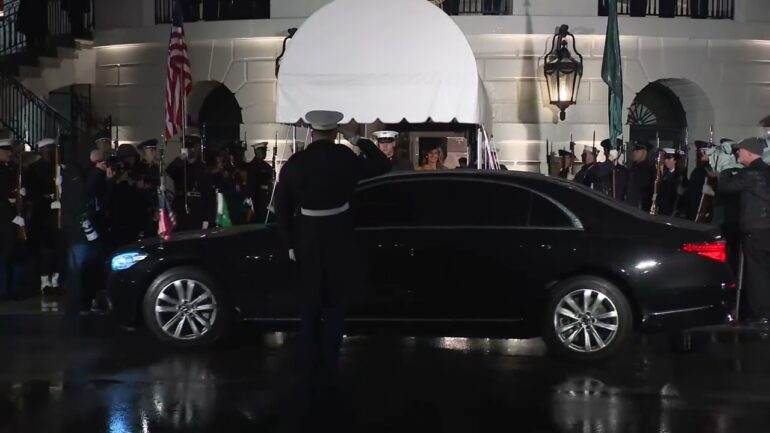 President Trump and the First Lady Greet the Crown Prince of Saudi Arabia