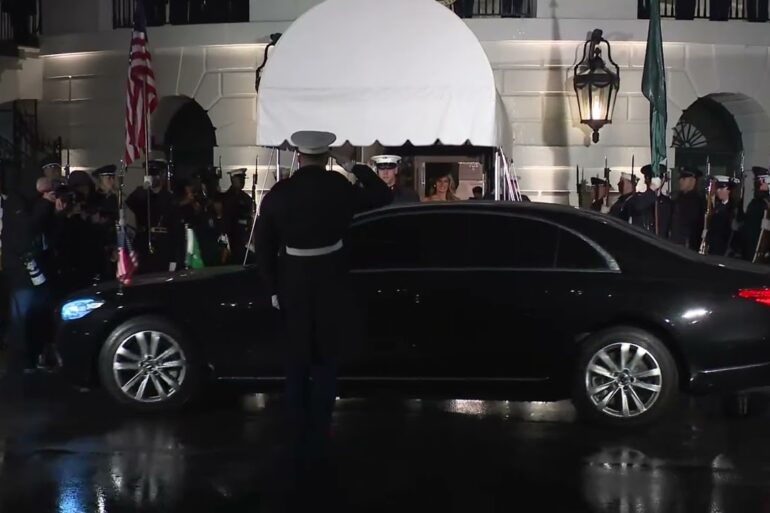 President Trump and the First Lady Greet the Crown Prince of Saudi Arabia