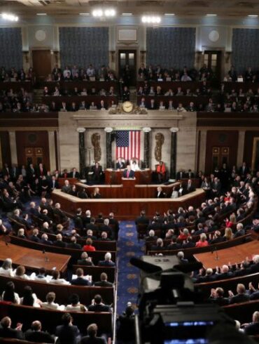 The legislation that authorizes annual Pentagon spending, known as the National Defense Authorization Act (NDAA), moved to the Senate after being passed by the House on December 10, 2025.(Photo by Mark Wilson/Getty Images)