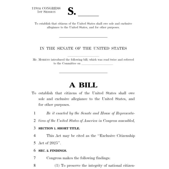 Republican Senator Born Outside United States Proposes Legislation To Prohibit Americans From Holding Dual Citizenship * 100PercentFedUp.com * by Danielle