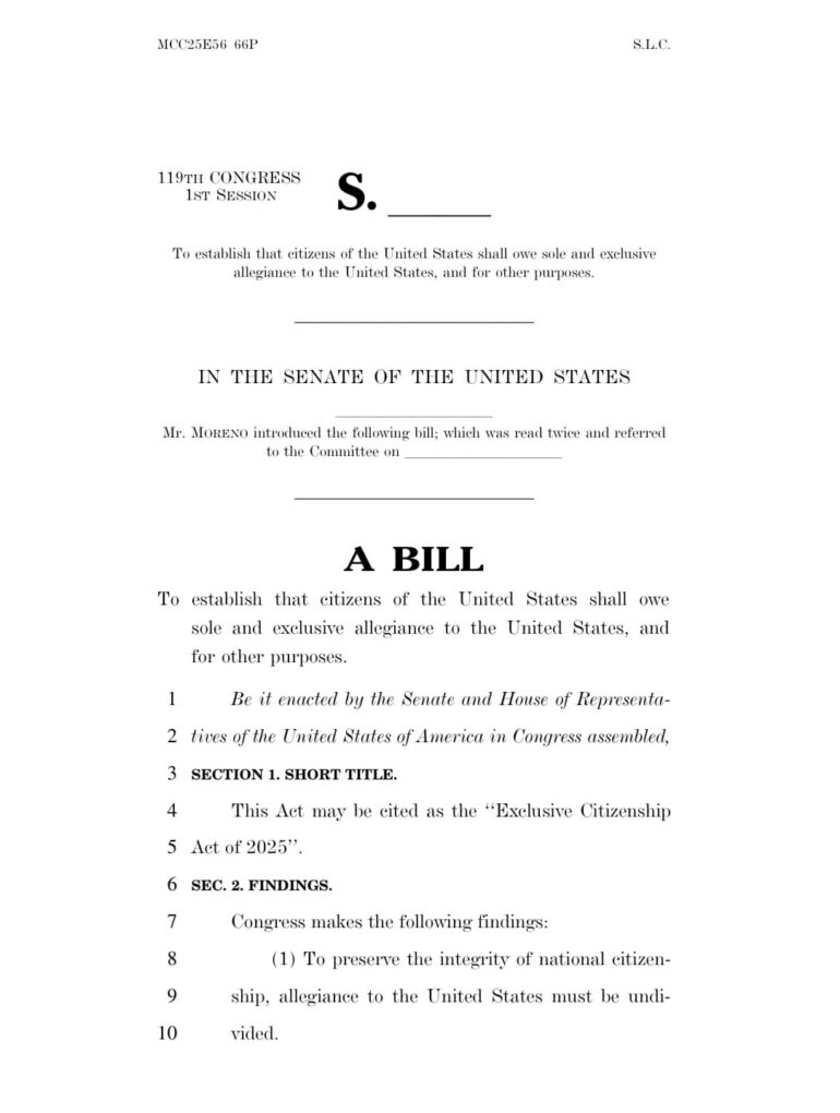 Republican Senator Born Outside United States Proposes Legislation To Prohibit Americans From Holding Dual Citizenship * 100PercentFedUp.com * by Danielle