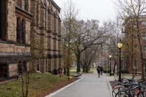 PROVIDENCE, RHODE ISLAND - MARCH 17: A walkway on Brown University's campus on March 17, 2025 in Providence, Rhode Island. Federal prosecutors on Monday said that they deported 34-year-old Rasha Alawieh after discovering alleged "sympathetic photos and videos" on her cellphone of prominent figures of Iran-backed Hezbollah. (Photo by Scott Eisen/Getty Images)