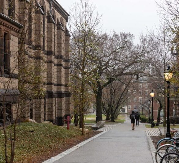 PROVIDENCE, RHODE ISLAND - MARCH 17: A walkway on Brown University's campus on March 17, 2025 in Providence, Rhode Island. Federal prosecutors on Monday said that they deported 34-year-old Rasha Alawieh after discovering alleged "sympathetic photos and videos" on her cellphone of prominent figures of Iran-backed Hezbollah. (Photo by Scott Eisen/Getty Images)