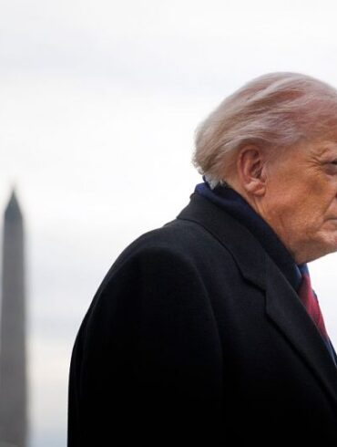 WASHINGTON, DC - DECEMBER 13: U.S. President Donald Trump speaks to reporters before boarding Marine One on the South Lawn at the White House on December 13, 2025 in Washington, DC. Trump is set to travel to Baltimore, Maryland, where he is expected to attend the annual Army-Navy collegiate football game. (Photo by Tom Brenner/Getty Images)