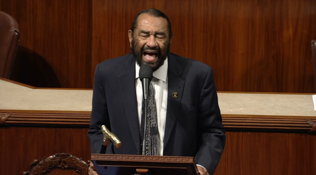 Politics: al green forces trump impeachment vote — house democrats