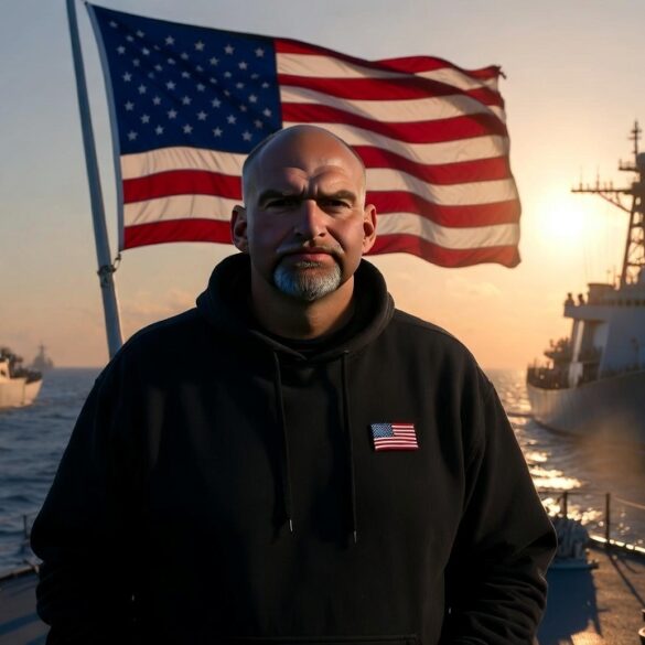 Politics: breaking: senator john fetterman supports trump’s 'total and complete'